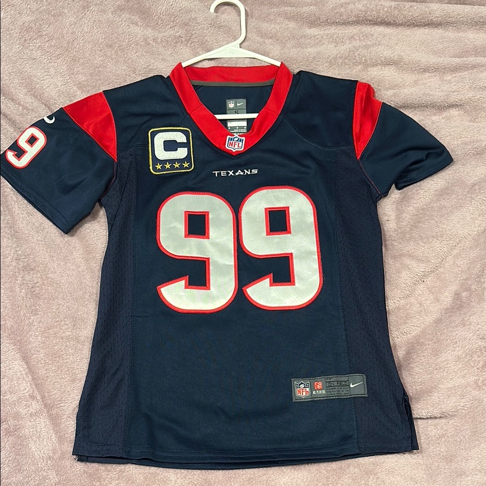 Nike JJ Watt Texans Jersey Blue and Red NFL Design